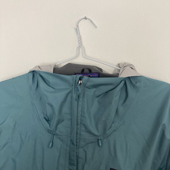 Patagonia Men’s Recycled Nylon Raincoat Teal Size 2XL - Picture 2 of 8